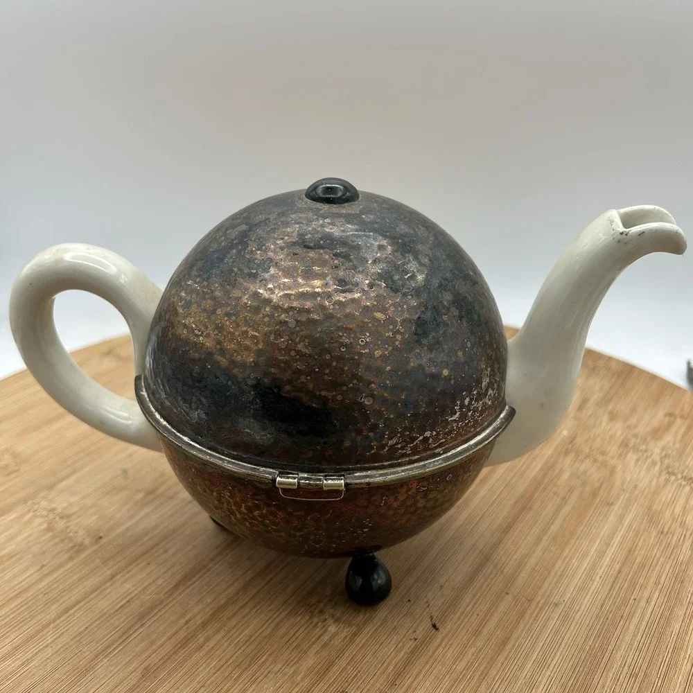 1930s WMF‎ Bauscher Weiden Thermal Ball Teapot Complete With Perfect Lined Shell